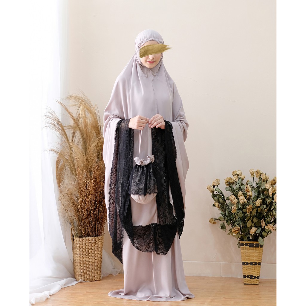 

Irsalina Prayer Set Grey Pearl