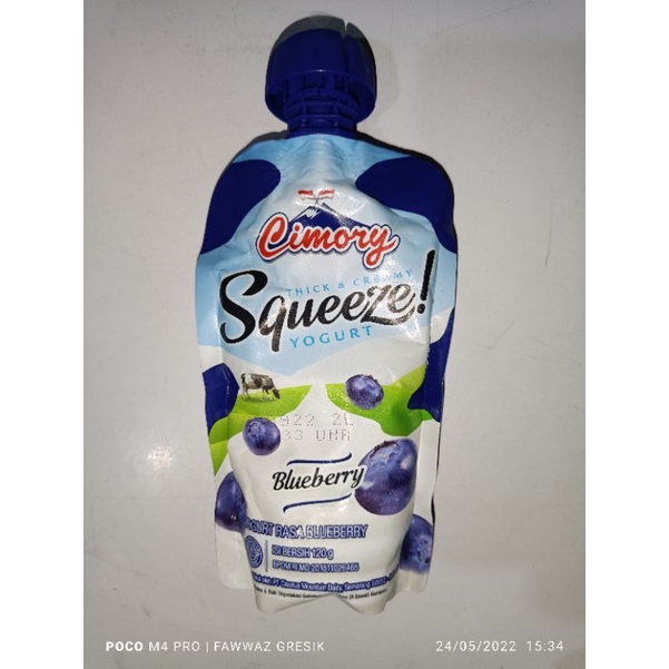 Cimory Squeeze Yoghurt 120 gr Original Strawberry blueberry Mango Stick Rice