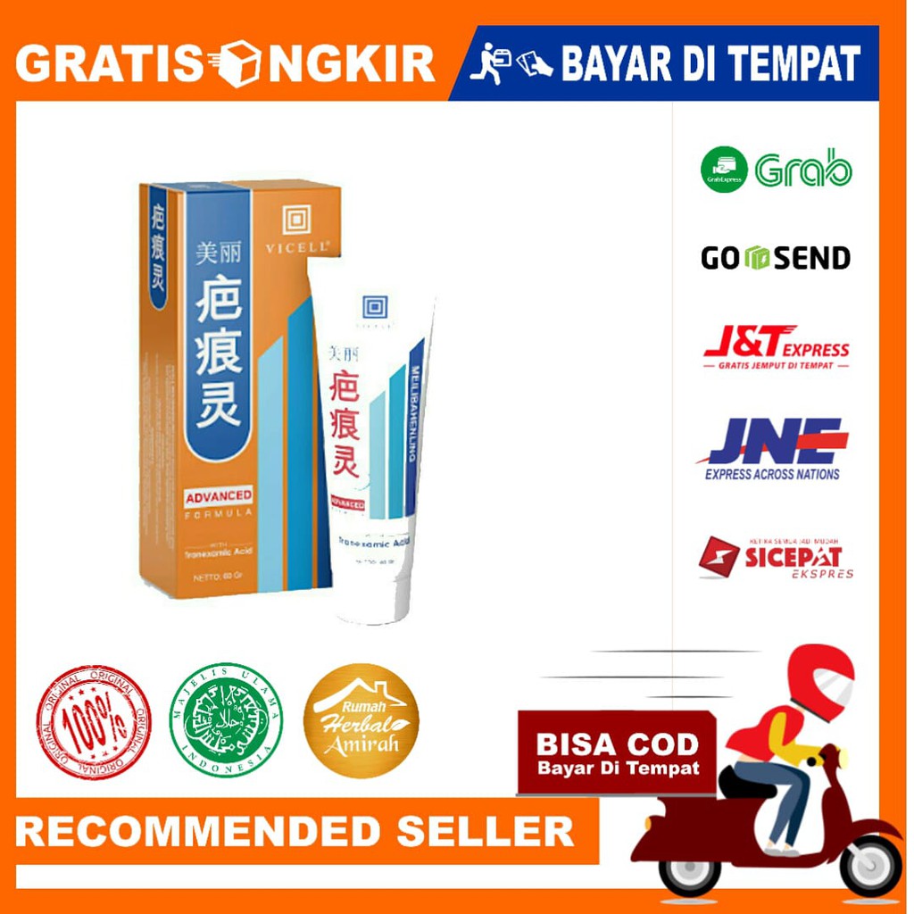 VICELL SKIN SOLUTION CREAM ORIGINAL BPOM 60GR PENGHILANG BEKAS LUKA