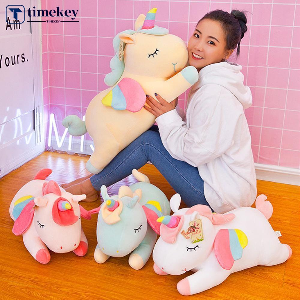 Timekey Mainan Boneka Stuffed Plush Unicorn 30cm Untuk Hadiah Ulang Tahun Anak Perempuan O1Q2