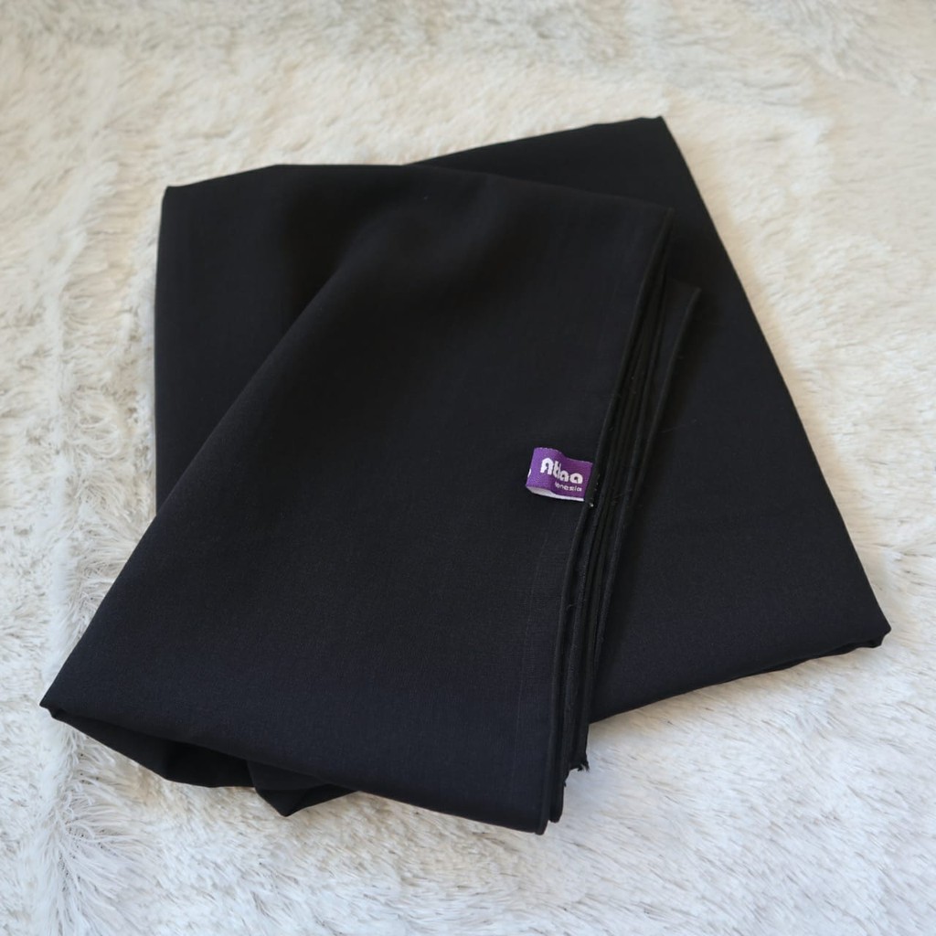Jilbab Segiempat Wolfis / Khimar segi empat Wolfis Polos 120 x 120-120 HITAM