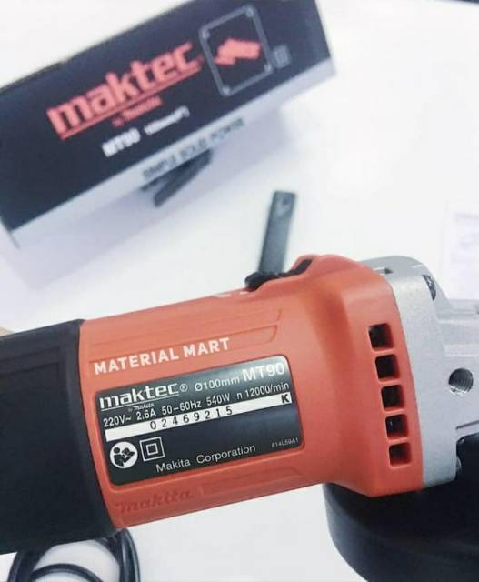 Mesin Gerinda Maktec MT 90 Gurinda Tangan Maktek MT90 4&quot; Makita (ORI) Material Mart