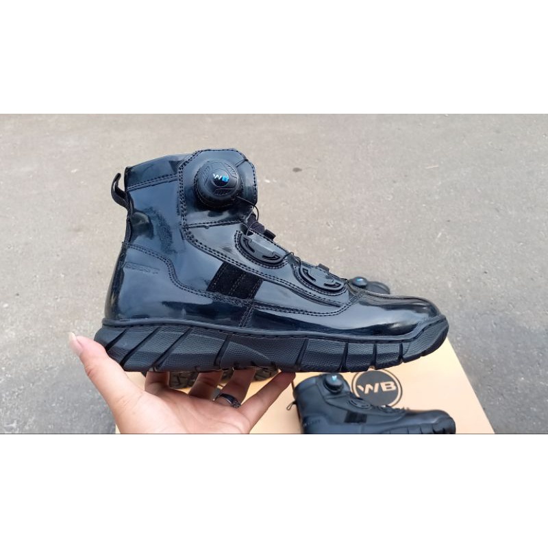 sepatu Pdh midtrack kilap WB tali putar