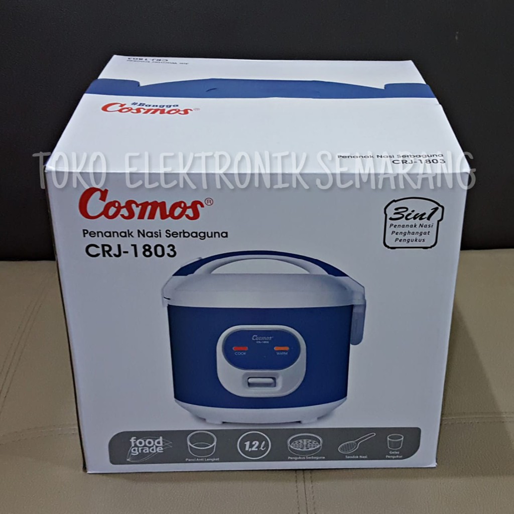 COSMOS RICE COOKER  1.2L CRJ 1803 MAGIC COM MAGIC JAR 3 IN 1 MEMASAK MENGHANGATKAN MENGUKUS SEMARANG