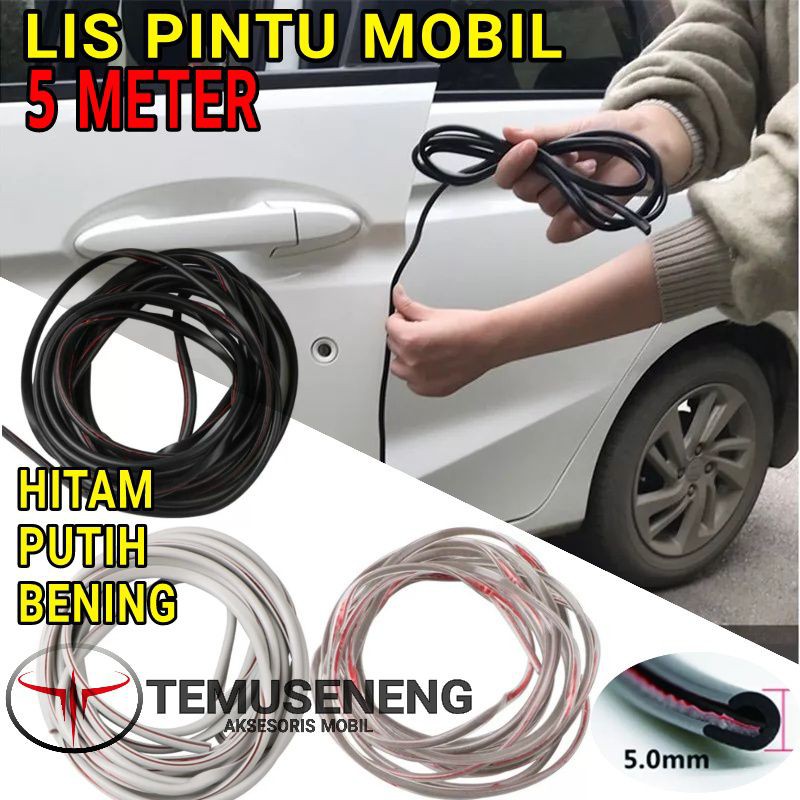 Panjang 5 Meter Karet Pelindung Pintu Mobil Lis Eksterior Door Guard List Universal Doorguard Murah