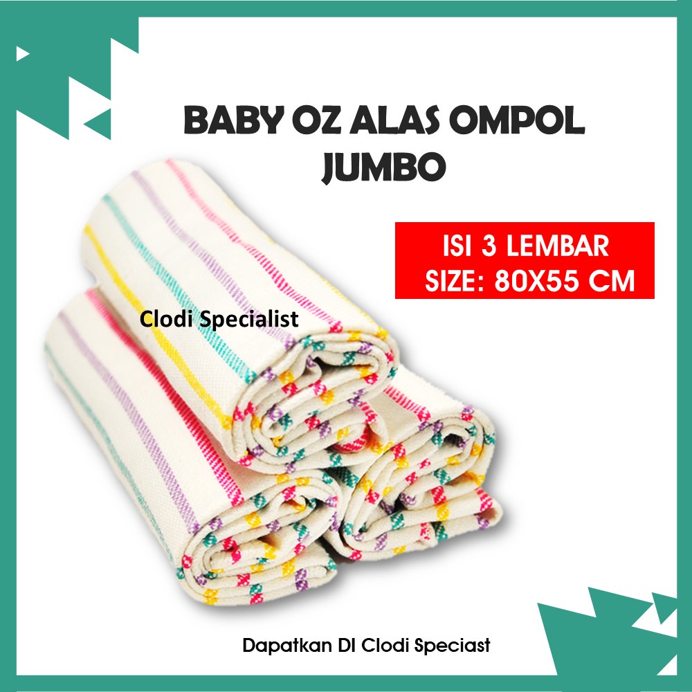 ORIGINAL Baby Oz Jumbo Alas Ompol Garis Perlak Popok Kain JUMBO/Besar