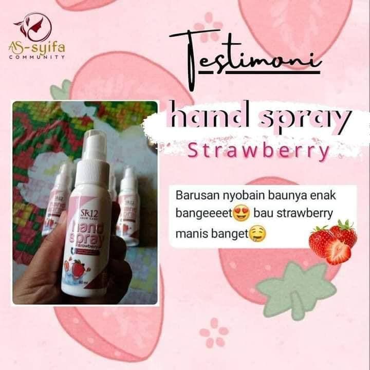 HAND SPRAY STRAWBERRY SR12 / HAND SANITIZER SPRAY / MELEMBABKAN TANGAN / ANTI SEPTIK / Pembersih tangan original / premium / termurah / berkualitas / bpom / saudagarsr12