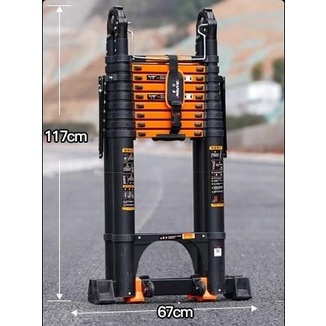 Tangga Lipat 4.1+4.1 Teleskopik Telescopic Double Aluminium Alumunium