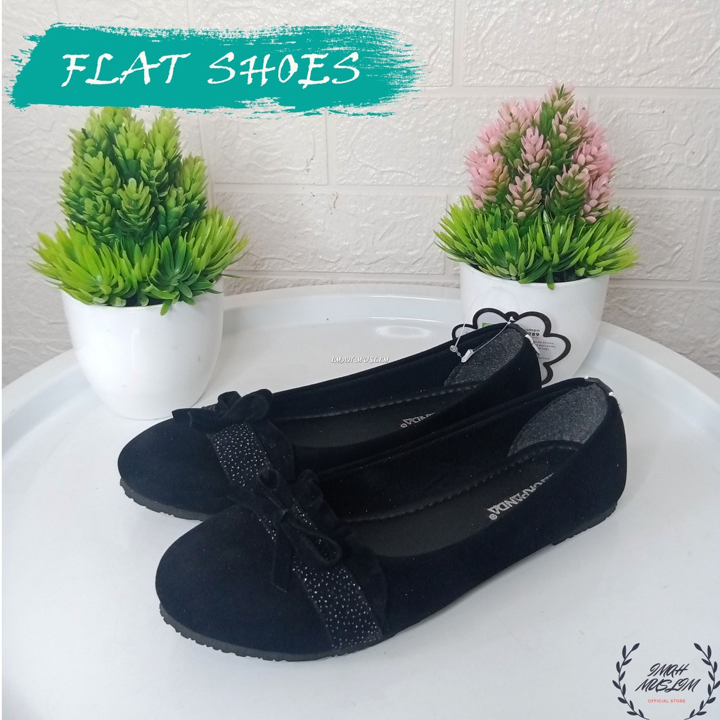 SEPATU WANITA FLATSHOES BLACKPANDA MODEL ZIKA ORI MURAH BISA COD