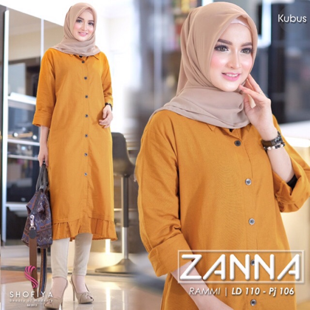ZANNA TUNIK ZANNA LONG TUNIK ZANNA PLAIN TUNIK ZANNA SHOFIYA ORI SHOFIYA TUNIK POLOS TUNIK BUSUI
