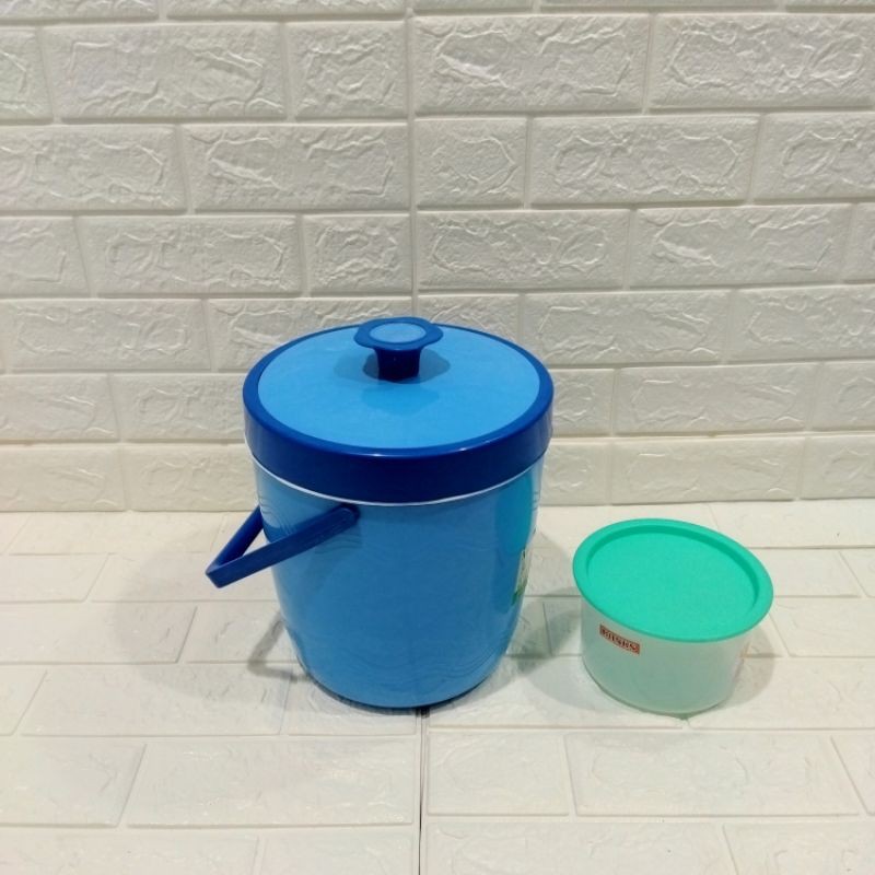 Rice Bucket 8 Food Grade Tempat Nasi / Es (Bonus Centong + Saringan)