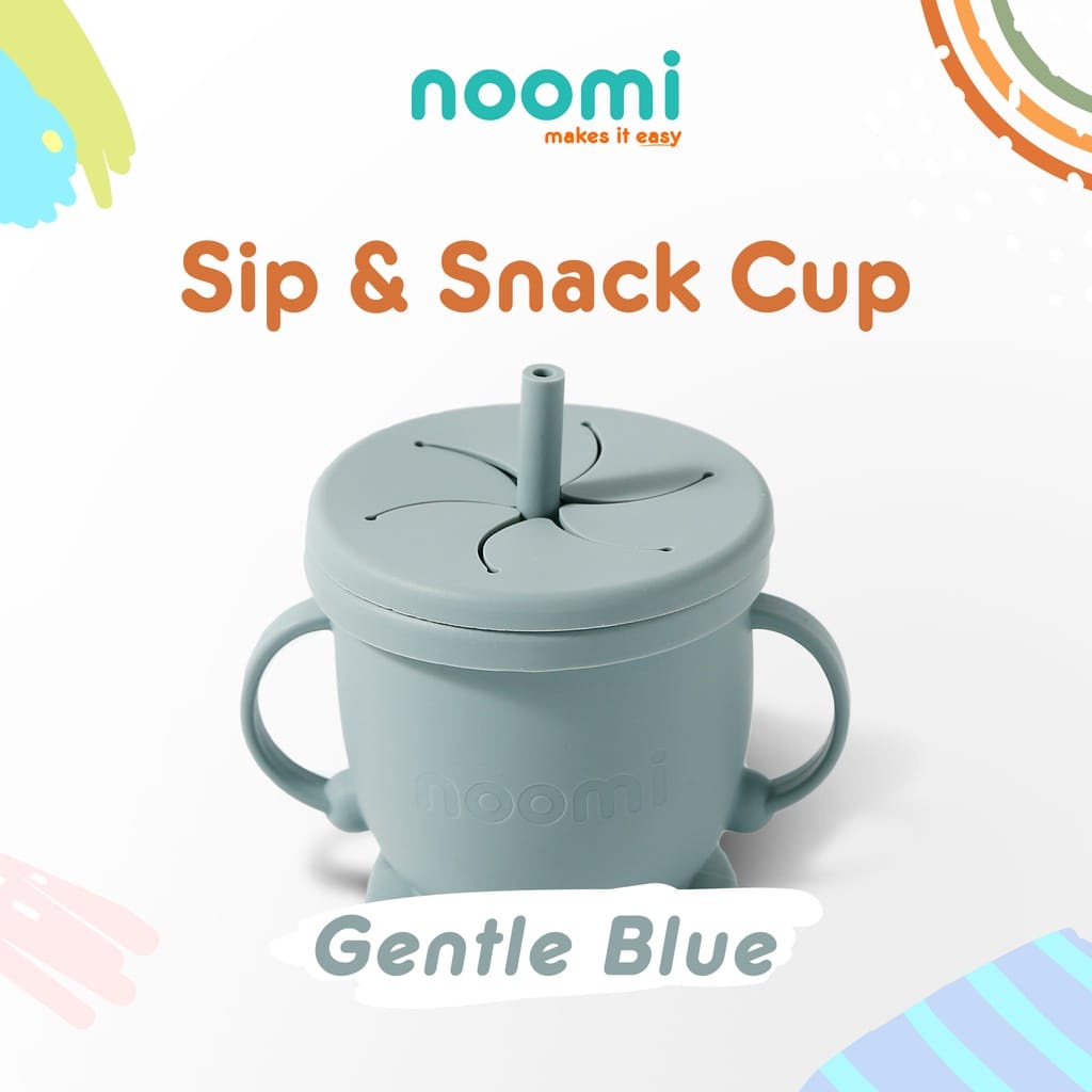 Noomi Silicone 2in1 Sip &amp; Snack Cup - Cangkir Silikon Minuman &amp; Cemilan