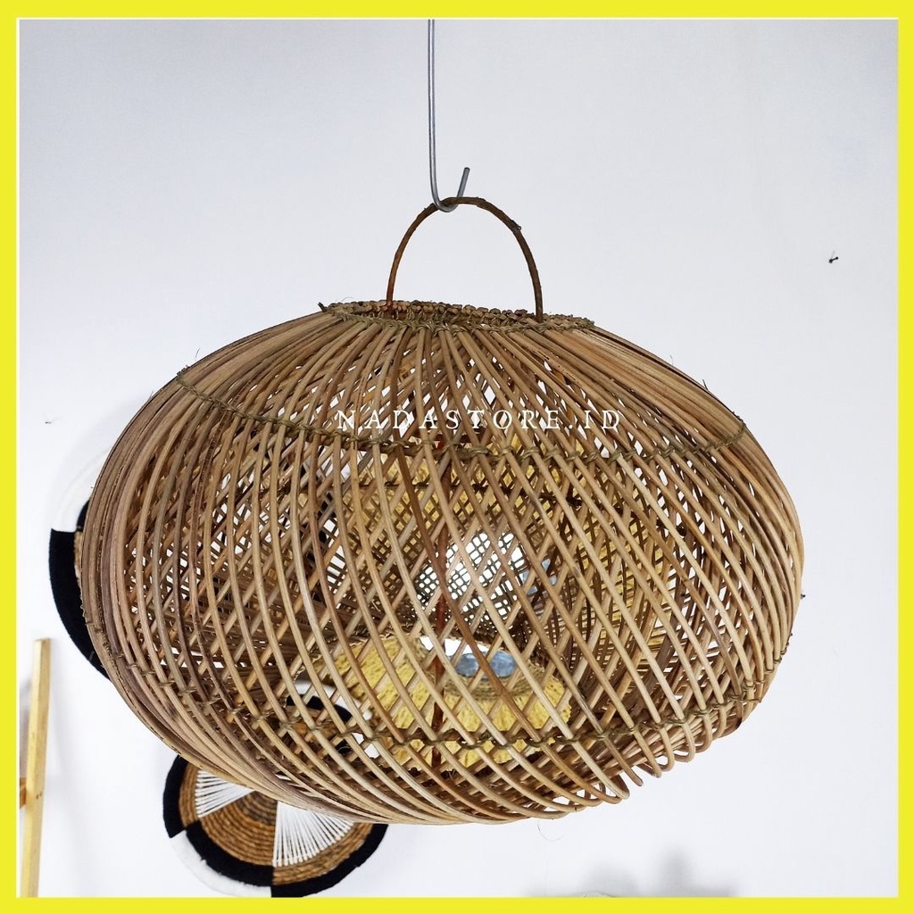 NADASTORE - LAMPION / KAP LAMPU RATTAN AESTHETIC / LAMPION RATTAN RUSTIC BULAT