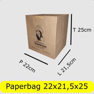 

Paperbag Tas Kertas Bahan Craft Coklat Custom Sablon FREE DESAIN