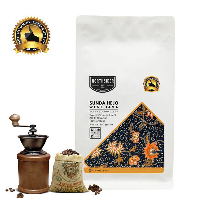 

BIJI KOPI ARABIKA GARUT SUNDA HEJO FULLWASHED-500G NORTHSIDER COFFEE - BIJI KOPI