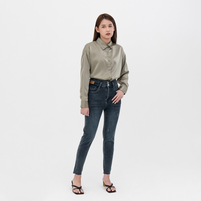 VIERLIN - Jeans 2039 - HIGHWAIST SKINNY JEANS STRECHT MELAR