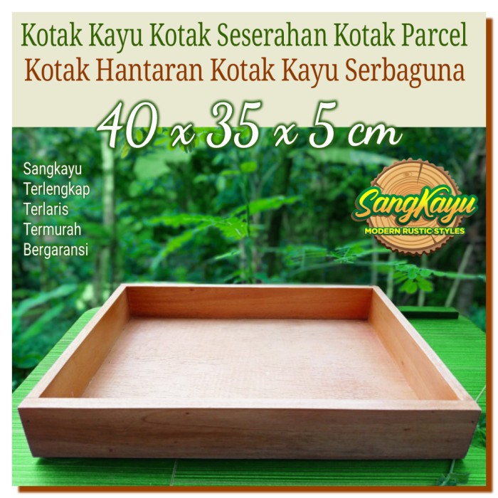 Kotak seserahan 40x35x5cm kotak hantaran kotak parcel nampan kayu