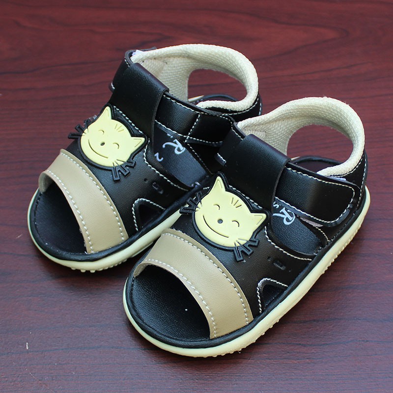 sandal anak cowo bunyi toet usia 1 2 tahun SL15 HITAM