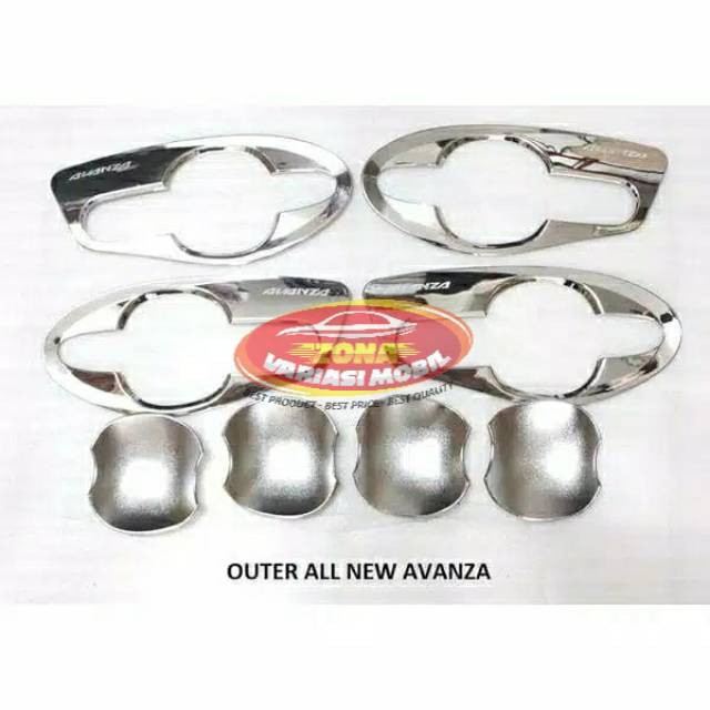 BYS12W  Outer Handle Mangkok Handel Pintu All New Avanza Xenia Veloz 2012 2013 2014 Chrome