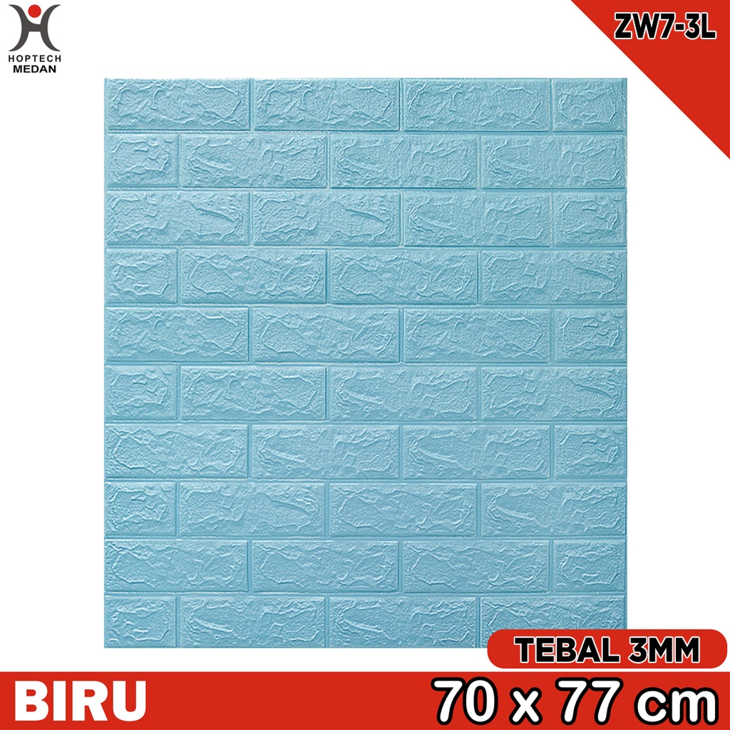 Wallpaper 3D Foam | Room Decoration Wallpaper | 3D Foam Bata-W73L BIRU 3MM