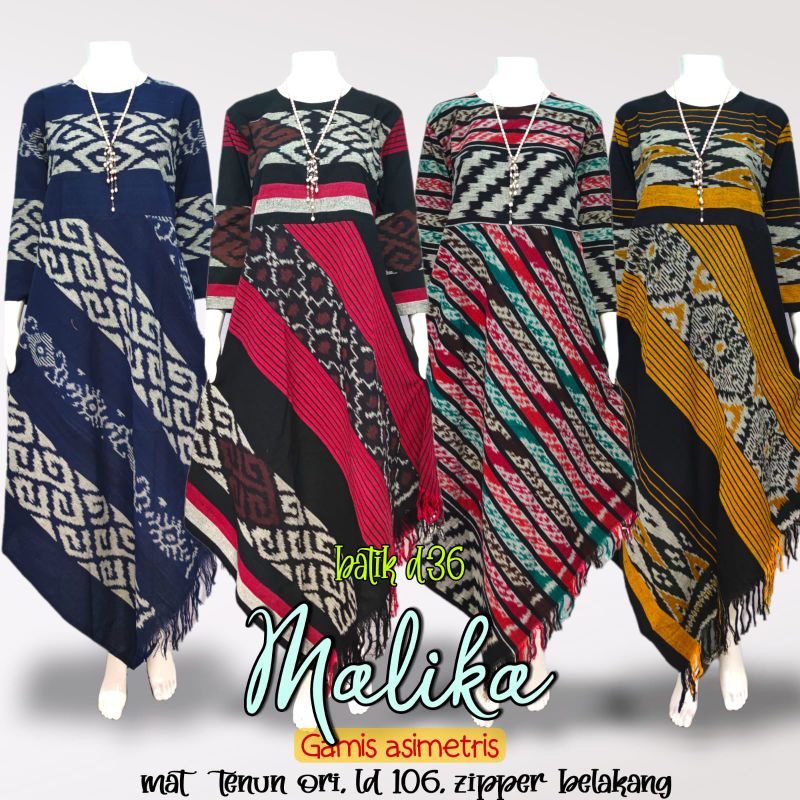 Gamis Tunik Asimetris Asli Tenun Troso Baju Batik Modern Atasan Wanita Kasual Cantik Pesta Party Dre