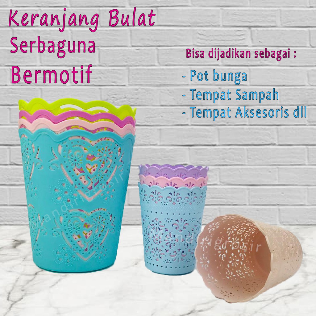 KERANJANG BULAT  * KERANJANG SERBAGUNA * MOTIF