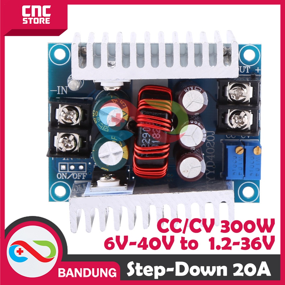 DC-DC STEP DOWN CA CC ADJUSTABLE BUCK CONVERTER POWER SUPPLY 20A 300W