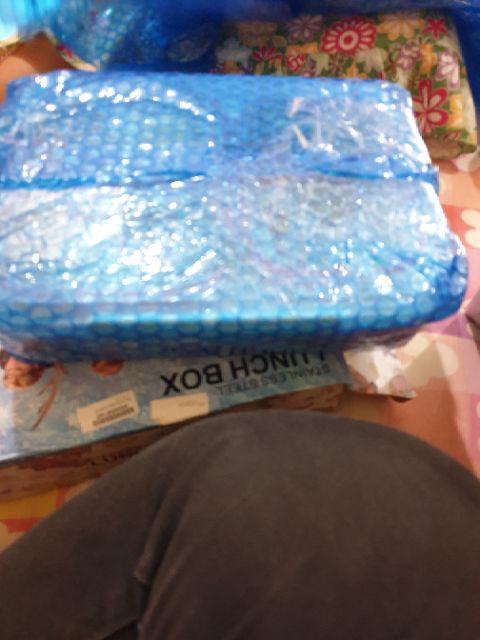 Lunchbox Tedemei 6540 Sekat 3 Stainless Steel 304 Anti Tumpah Pink Green Blue