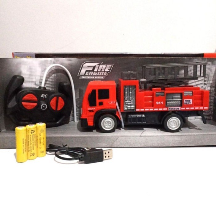 Mainan Anak Remote Control Fire Engine Sanitation Vehicle Car RC Mob