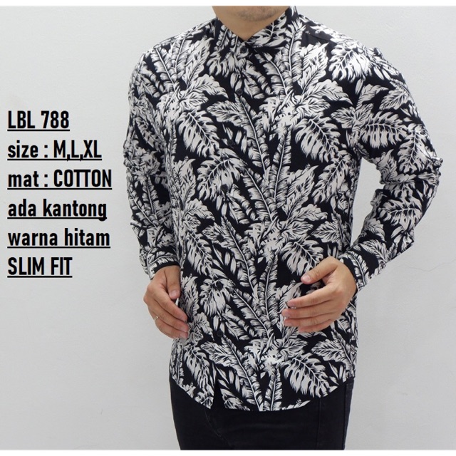 Kemeja Batik Premium Slimfit Pria Lengan Panjang LBL 788