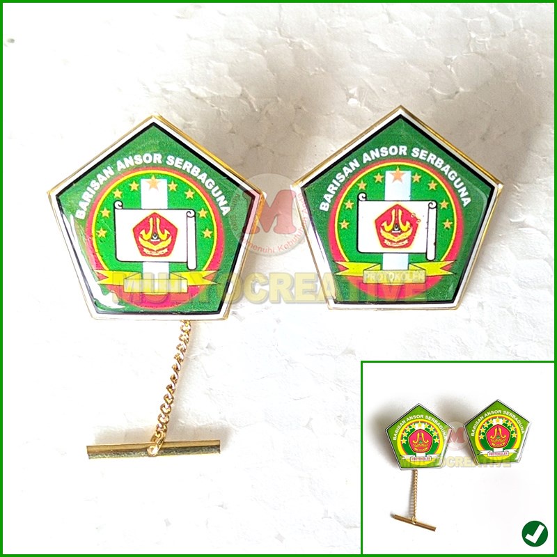 Pin Banser Protokoler Pengait Jarum dan Rantai Pin Banser Protokoler Pin