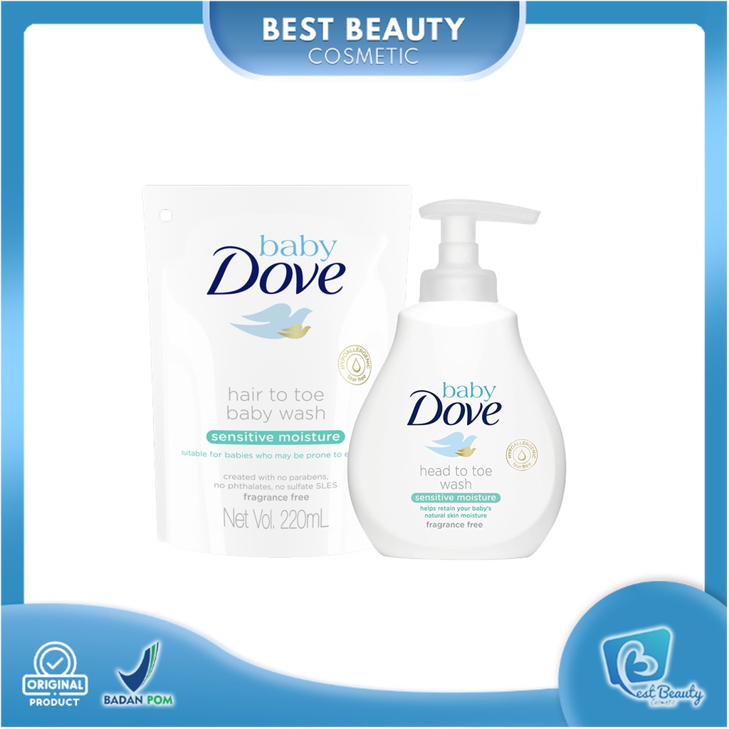 ★ BB ★ Baby Dove Hair to Toe Wash Sensitive Moisture - Body Wash - Sabun Mandi 2 in 1