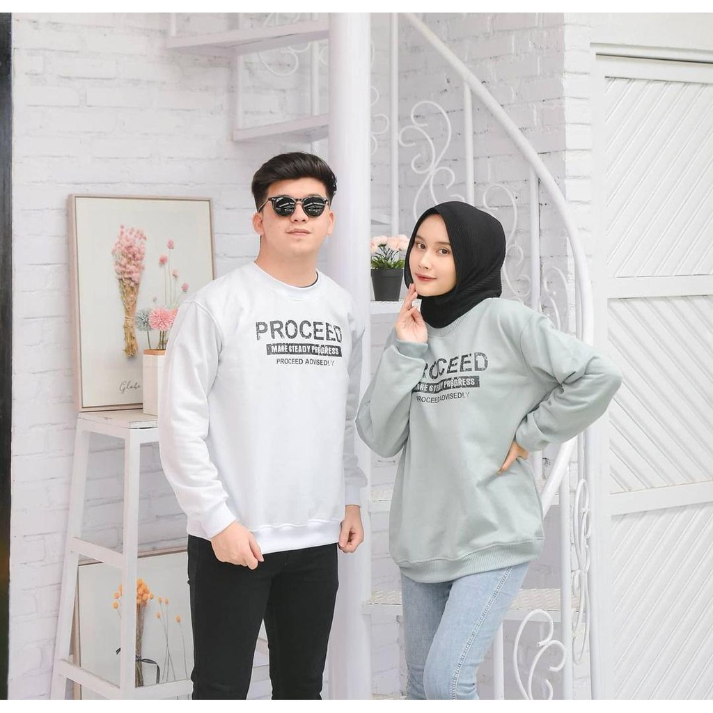 proceed sweater crewneck terbaru wanita pria uptodate