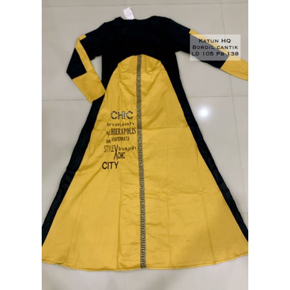 Gamis inayah elegant terbaru/gamis terpopuler/gamis katun HQ