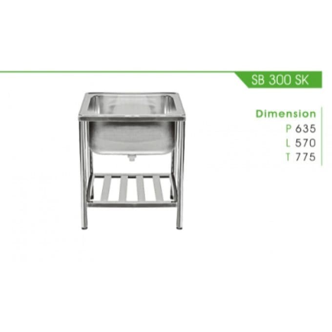 KITCHEN SINK/ BAK CUCI PIRING STAINLESS ROYAL SB 300 SK SB300SK 63X57