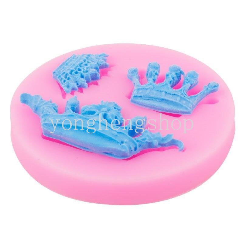 Cetakan Kue Bentuk Mahkota 3d Bahan Silikon Untuk Dekorasi Pesta Pernikahan
