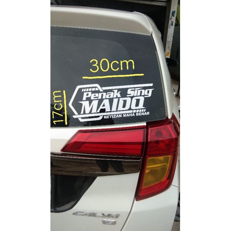 

sticker cutting keren cocok untuk kaca mobil belakang 30x17cm custom