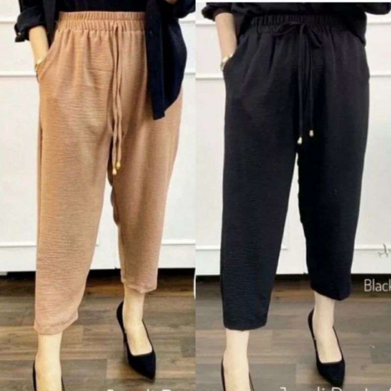 JOLINA PANTS CELANA WANITA CRINKLE AIRFLOW