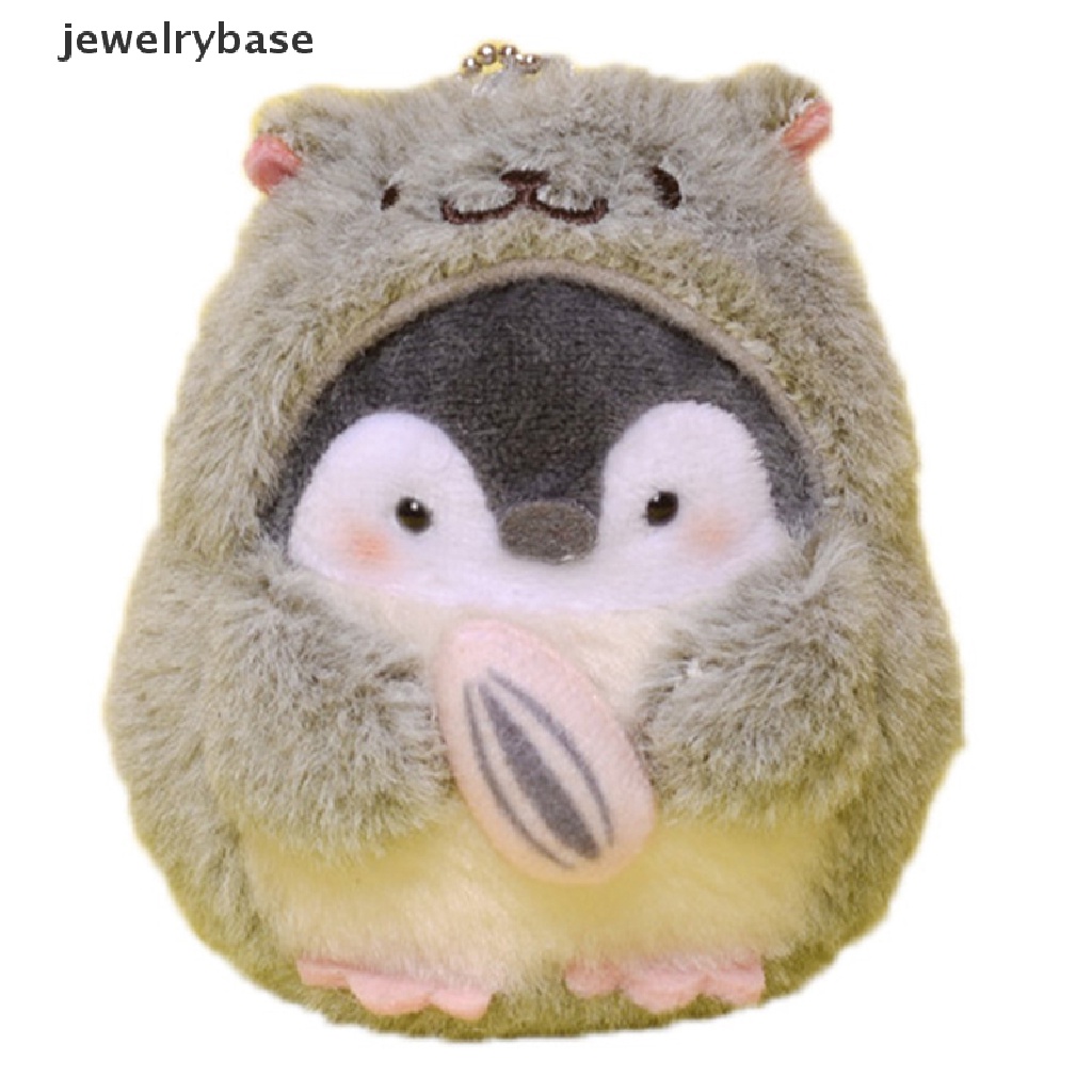 (jewelrybase) Gantungan Kunci Boneka Plush Bentuk Penguin / Hamster Untuk Aksesoris Tas