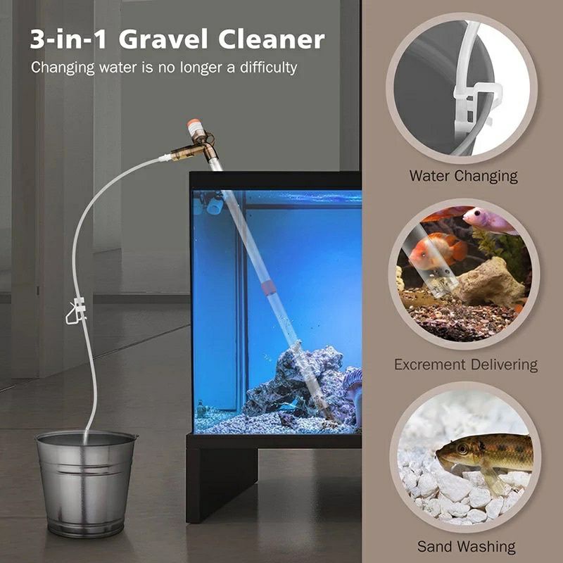 Vacum Sand Gravel Cleaner Rosston RS-08G Algae Scraper Pembersih Aquarium Penyedot air akuarium