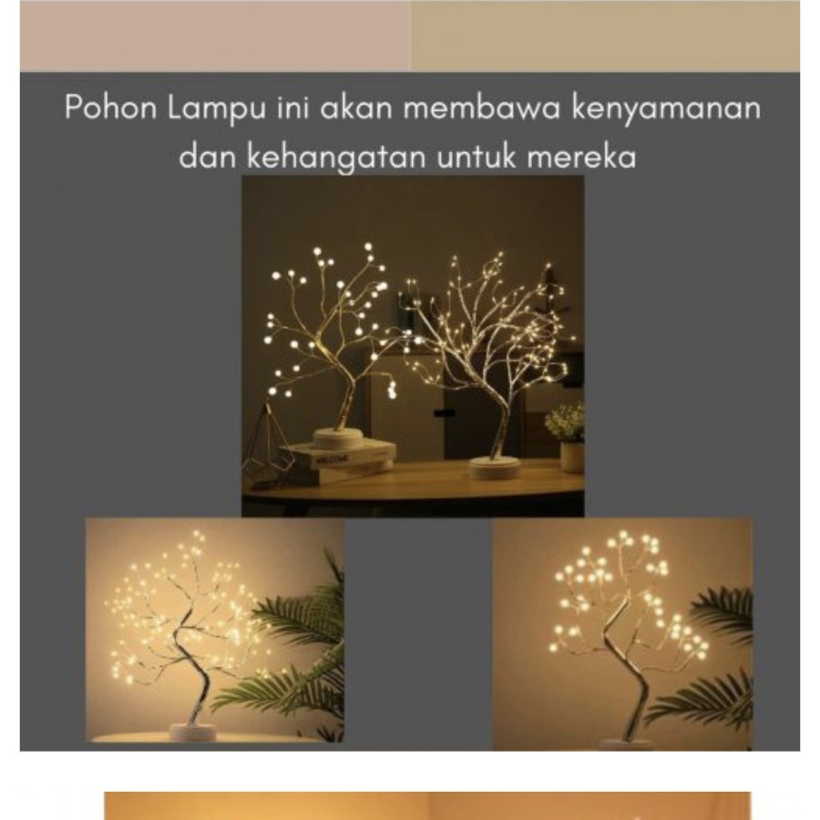 Pohon Lampu - Dekorasi Lampu Meja Natal