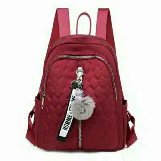 Tas Ransel Wanita Embors Chibao Tas Cewek Mini Ransel Serut bordir EVELYN