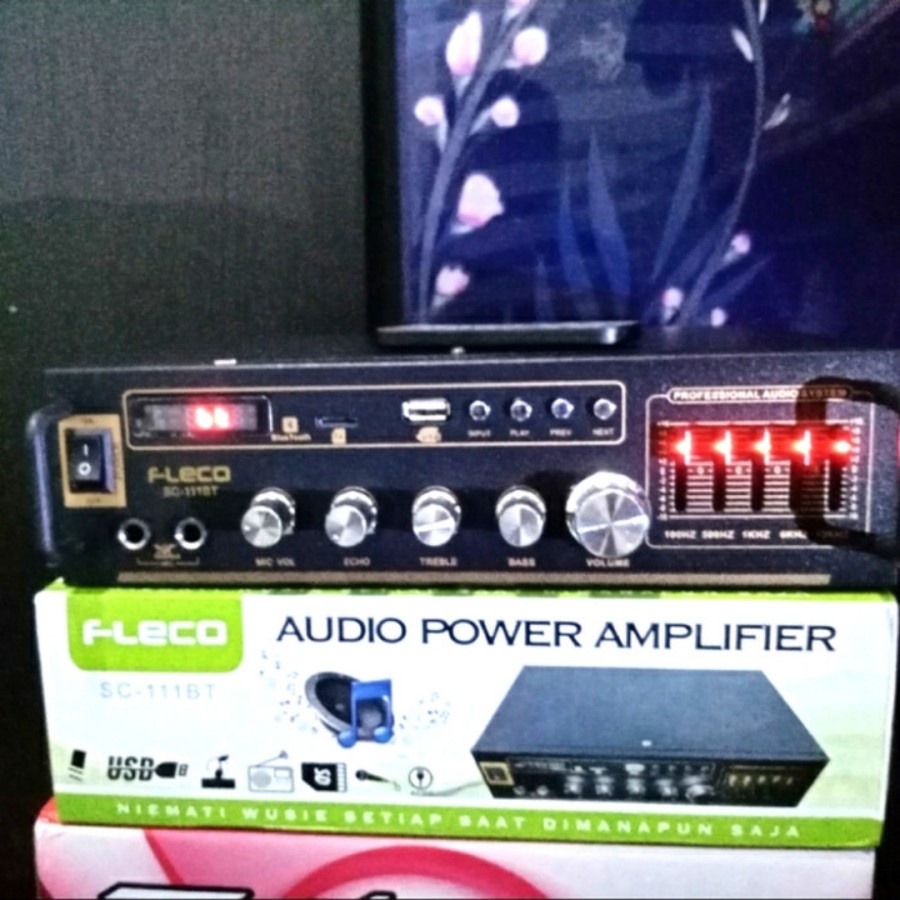 AMPLIFIER BLUETOOTH ORIGINAL FLECO SC-111BT AMPLIFIER MINI RADIOAM/FM/MP3/AUX/USB BERKUALITAS