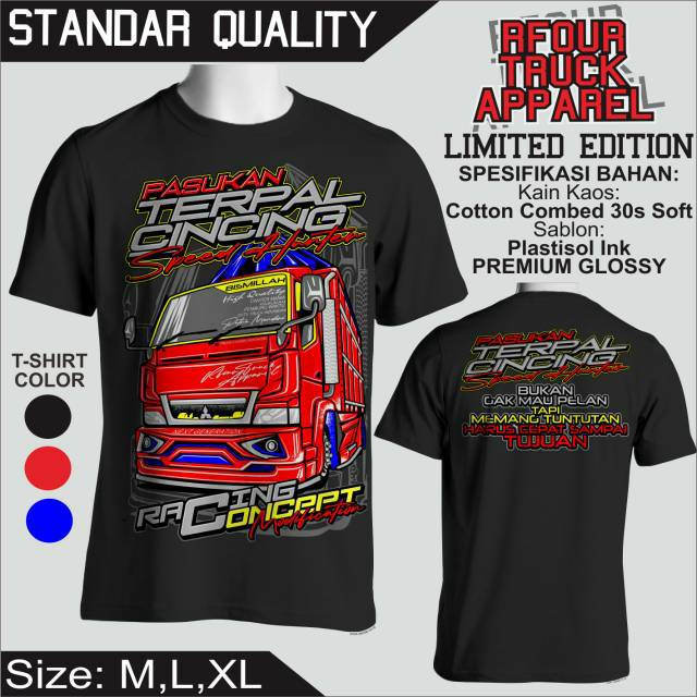 KAOS RFOUR TRUCK PASUKAN TERPAL CINCING KAOS TRUK CONCEPT