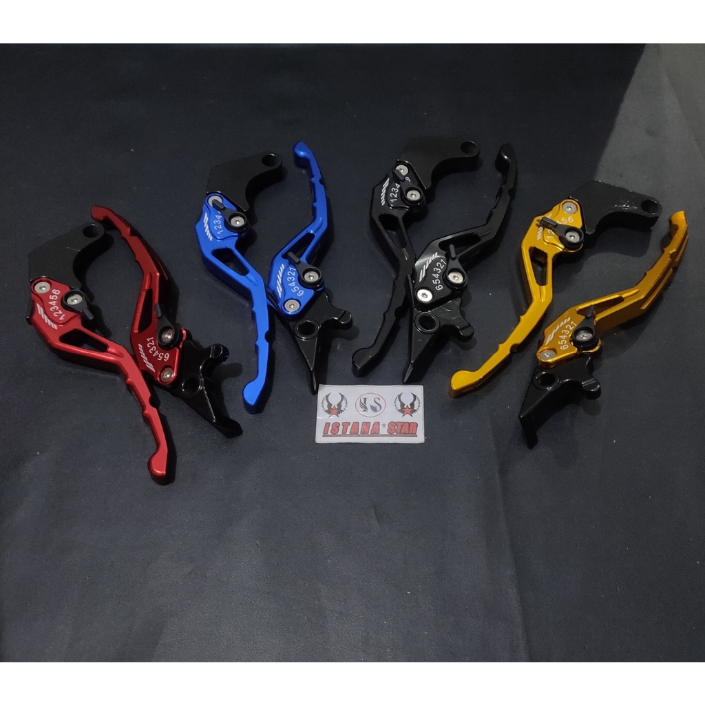 HANDLE REM DAN KOPLING VARIASI FULL CNC UNTUK TIGER / VERGA / CB150R / SATRIA FU/MERAH/BLUE/HITAM/EMAS