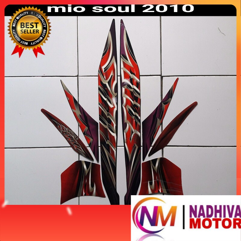 stiker motor mio soul 2010 merah