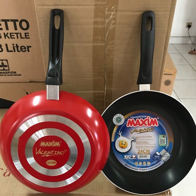 TEFLON MAXIM 24CM/TEFLON MAXIM VALENTINO 24 CM/TEFLON VALENTINO MURAH 24CM BATAM