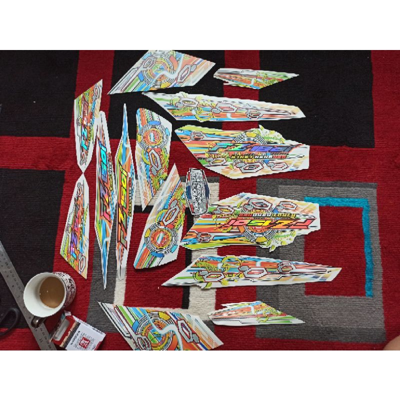 STRIPING TRANSPARAN HOLOGRAM VIXION OLD STRIPING VIXION NEW