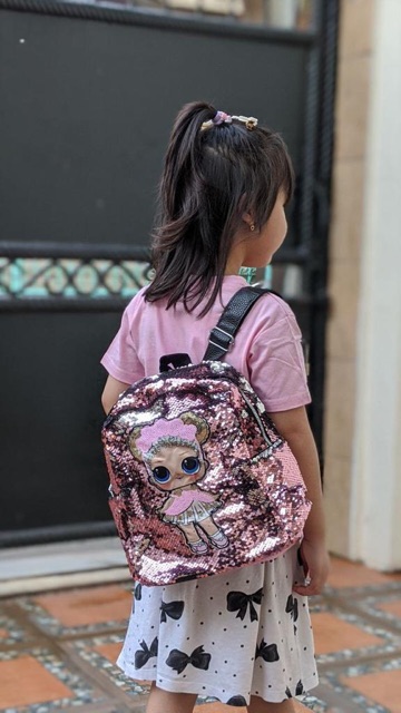 RANSEL ANAK LED SEQUIN USAP GANTI WARNA LAMPU KELAP KELIP RANSEL ANAK TK SD LUCU BANGET