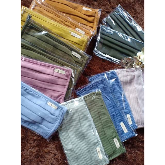 (BISA COD) MASKER KAIN SHARAREA HIJAB IKAT ORIGINAL READY SIAP KIRIM